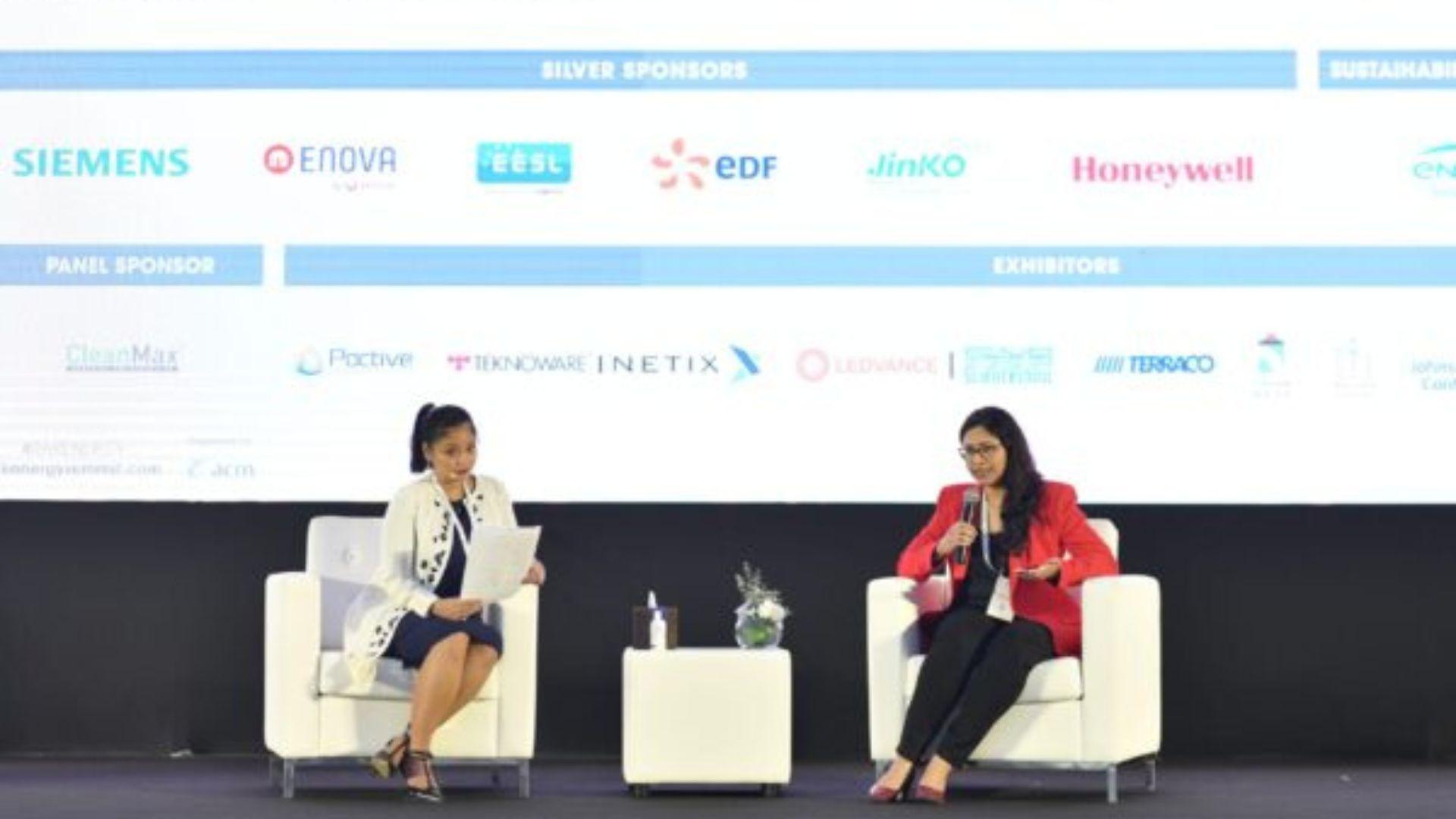 Speaking at a conference